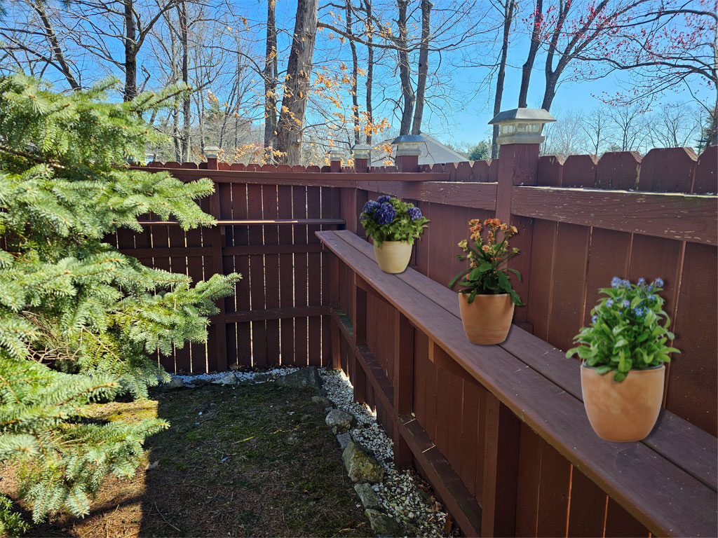 Spruce tree with Fence, with shelves