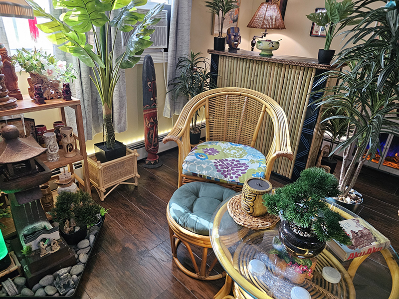 Tiki Bar staged with decor