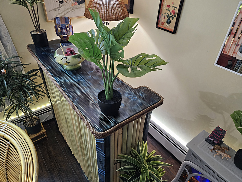 Decorative view of finished Tiki Bar