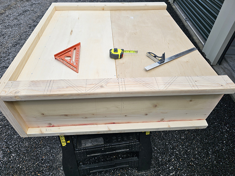 Framing bar front sides and marking tiki patterns