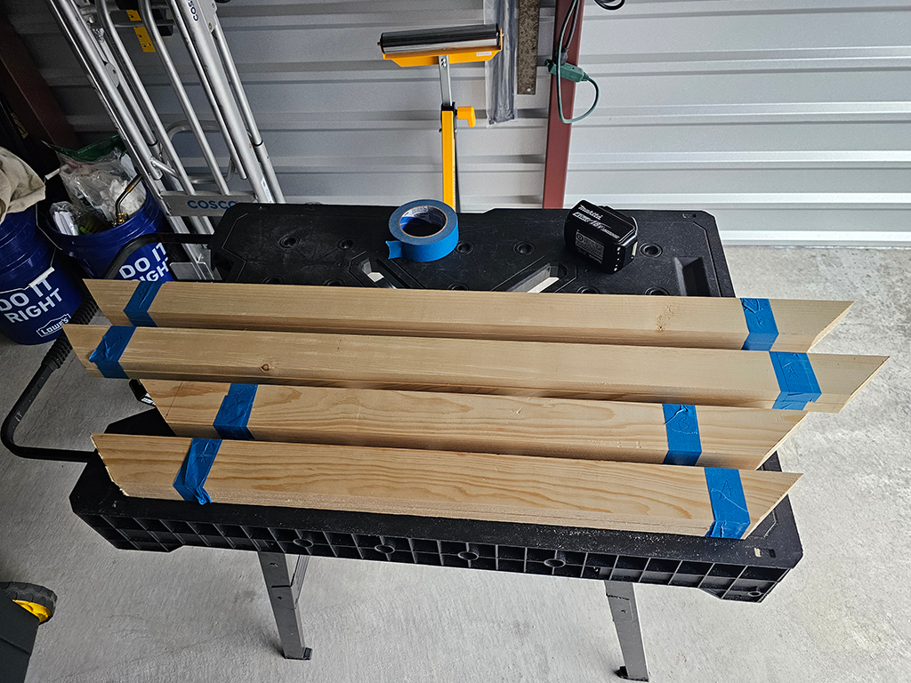 Display Frame Pine Boards with Miters Cut