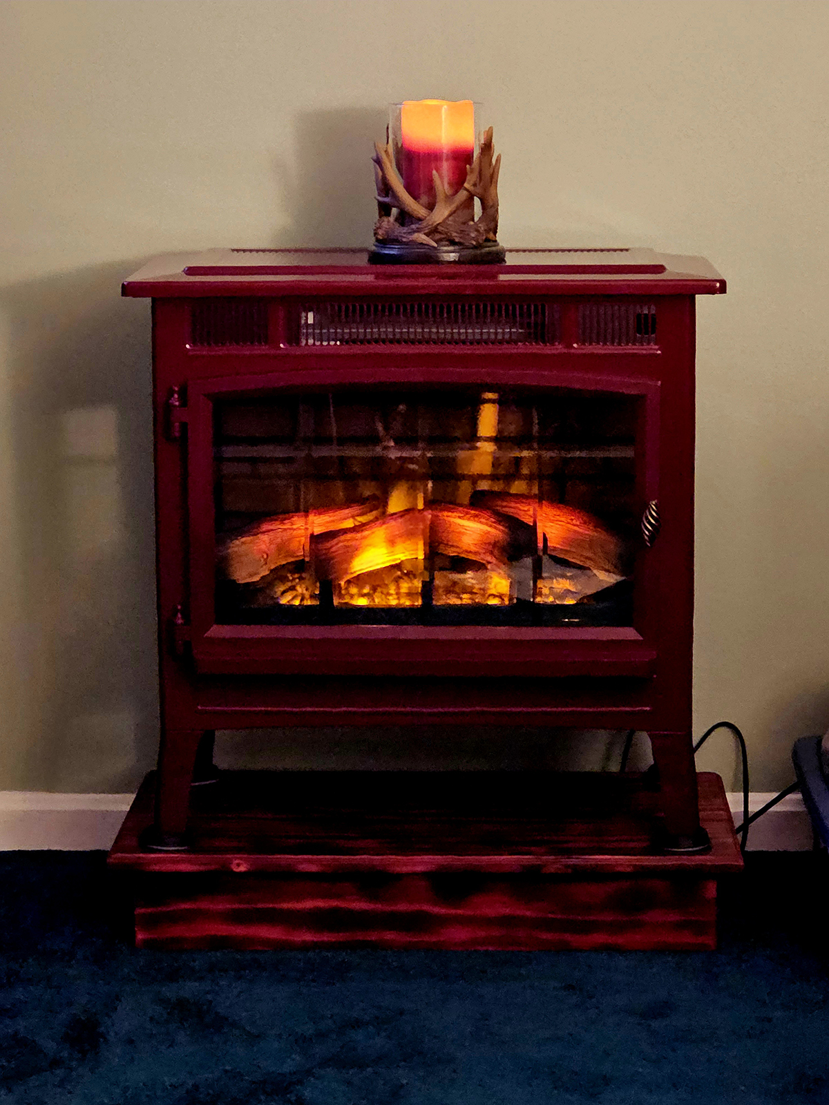 Duroflame Fireplace on Pedistal